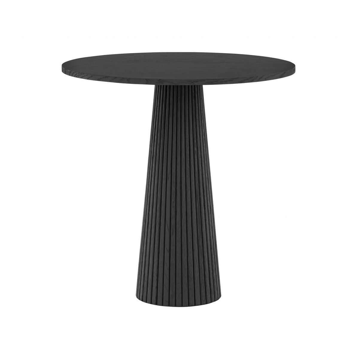 Leckford Ribbed Occasional Table | Black Oak