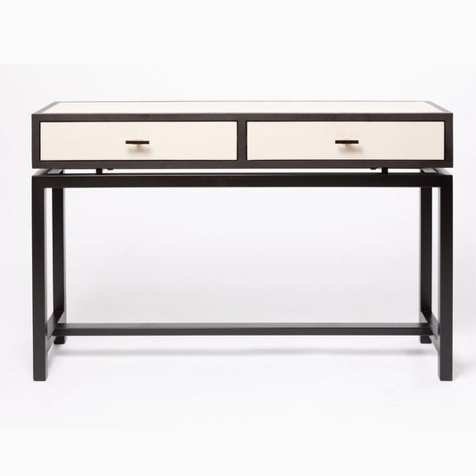 Bertie Console 2 Drawer Pumice Leather