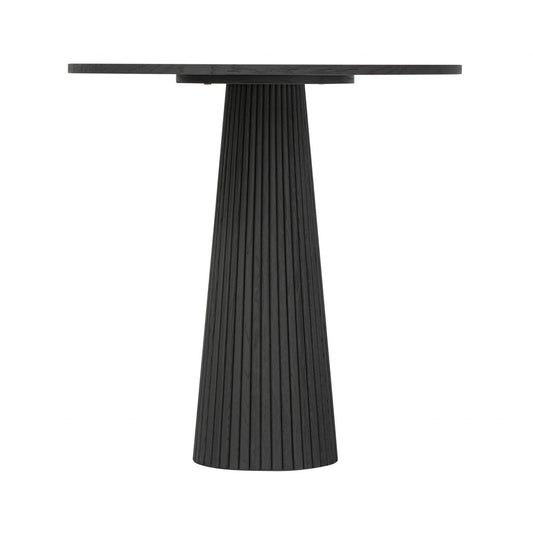 Leckford Ribbed Occasional Table | Black Oak