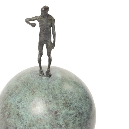 Bronze Figure On Globe 1