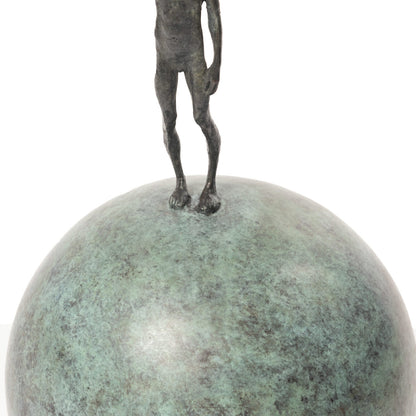 Bronze Figure On Globe 1