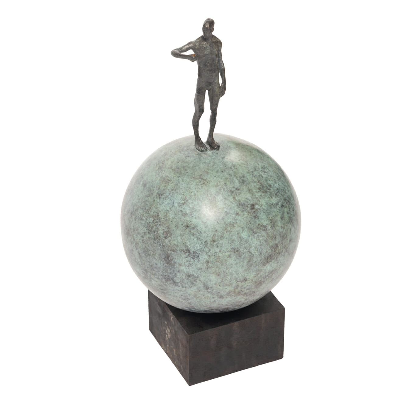 Bronze Figure On Globe 1