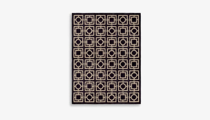 Evans 300 X 400cm Geometric Rug in Black & Off-White