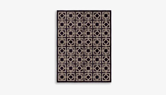 Evans 170 X 240cm Geometric Rug in Black & Off-White