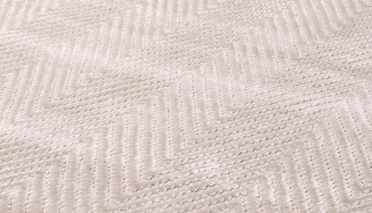 Herringbone 170 X 240cm Patterned Rug in Ivory