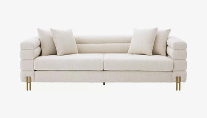 York 3 Seater Sofa in Boucle Cream Fabric