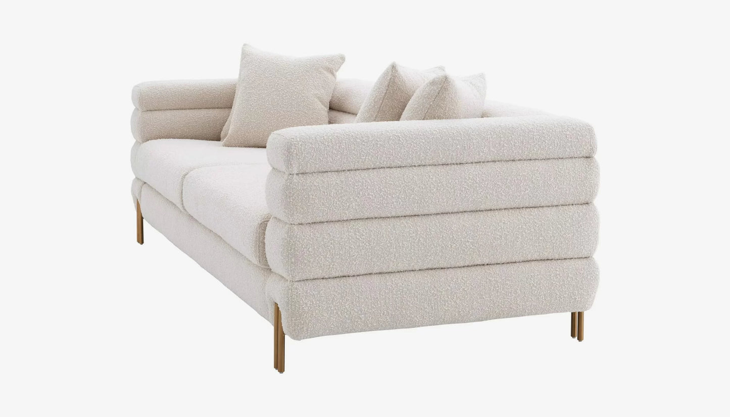 York 3 Seater Sofa in Boucle Cream Fabric