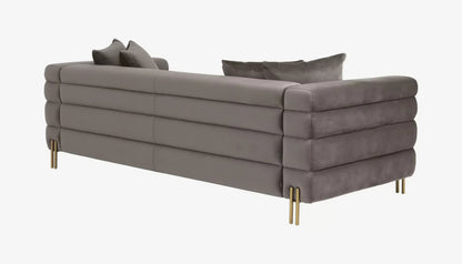 York 3 Seater Sofa in Savona Grey Velvet by Eichholtz