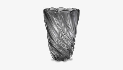 Contessa Large Vase in Grey Hand Blown Glass