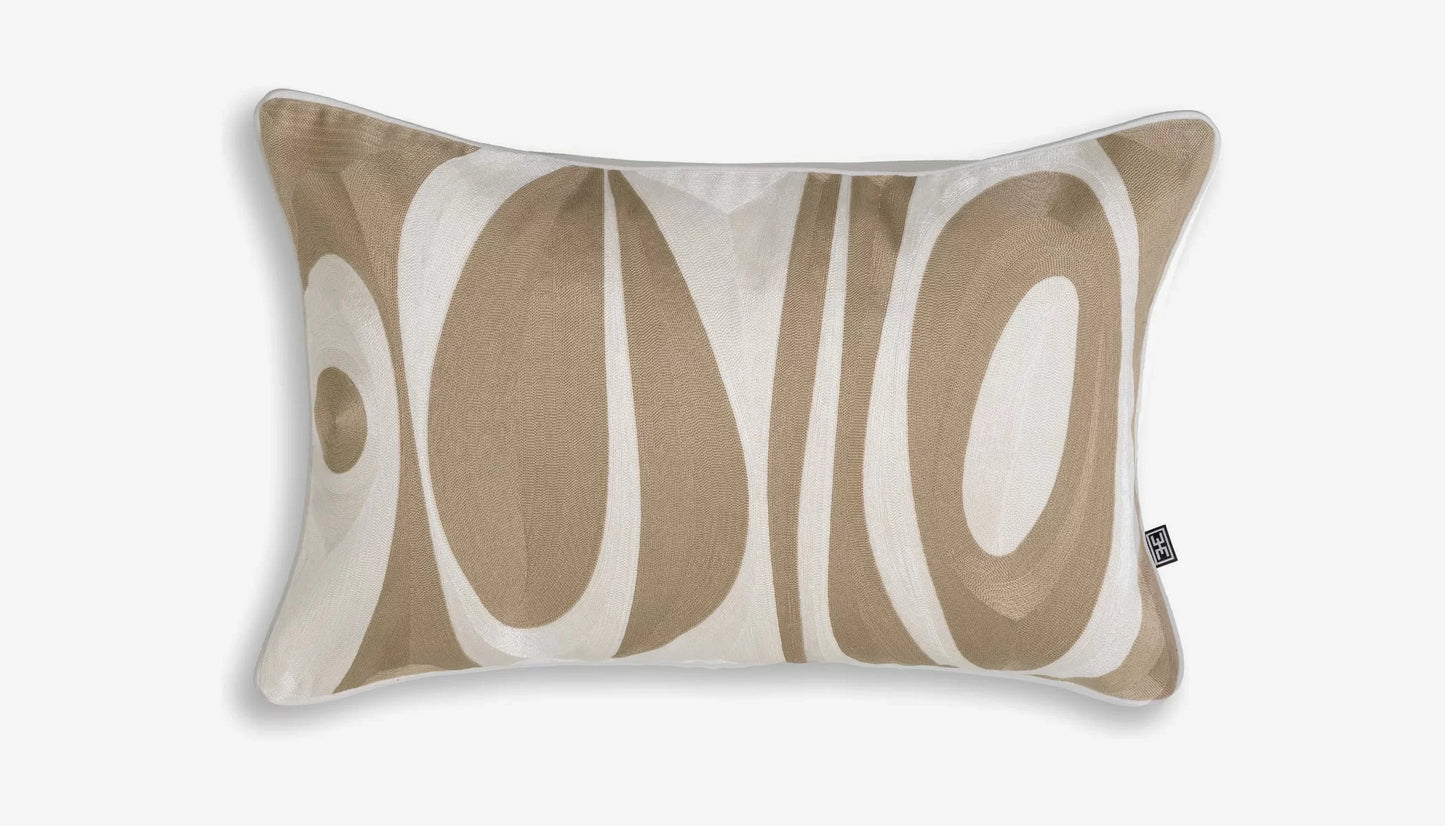 Coura 60 X 40 Scatter Cushion in Beige & White