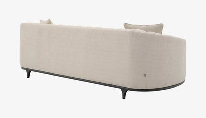 3.5 Seater Sofa in Nuoro Beige & Black Legs