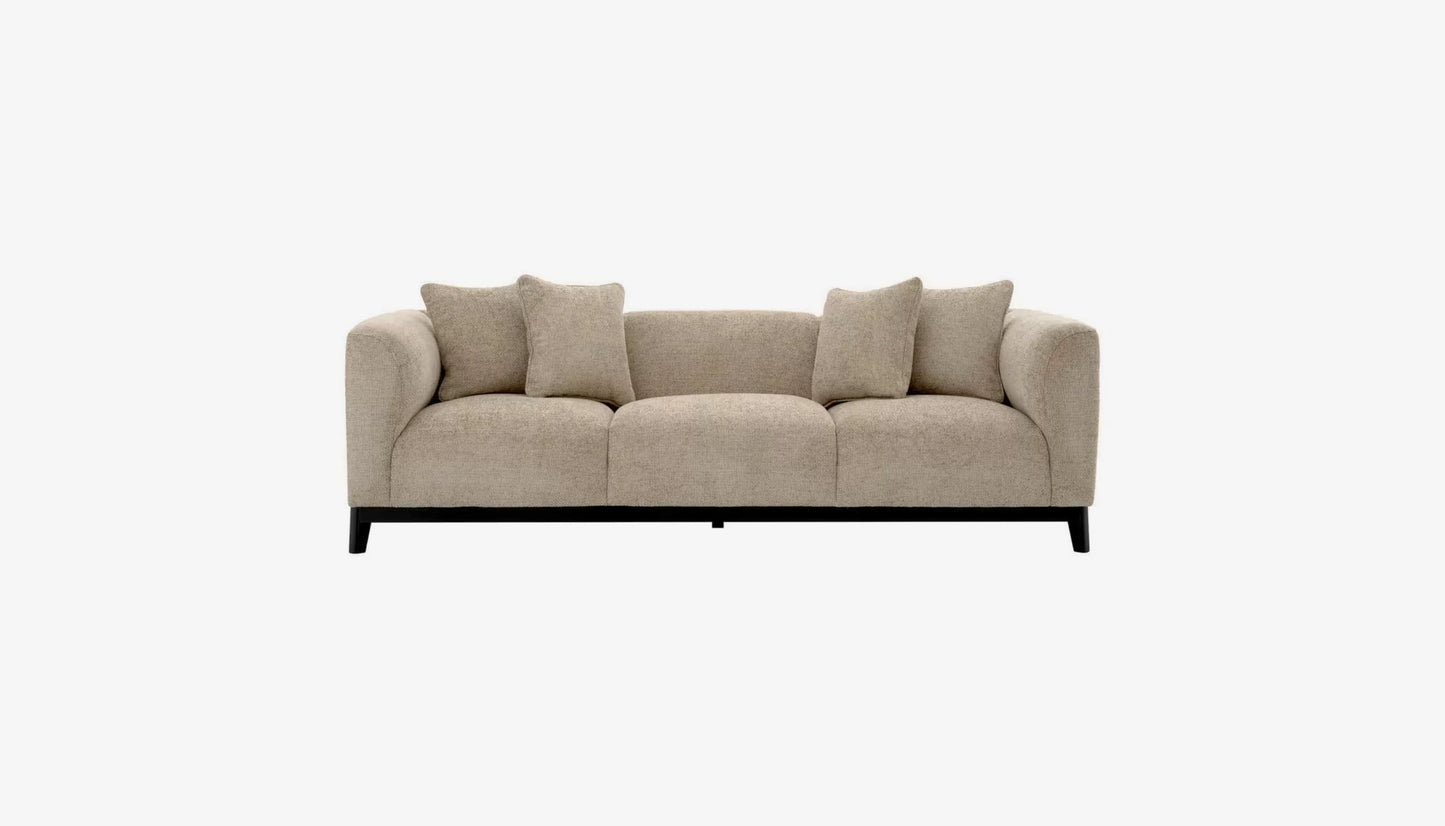 Corso3 Seater Sofa in Lyssa Sand & Black Base