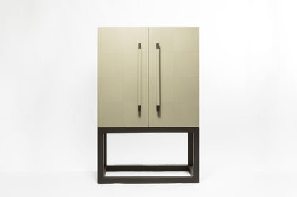 Linea Nera Armoire French Grey Leather