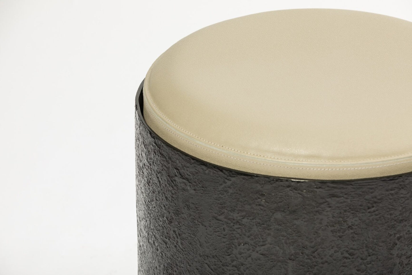 Column Stool Bronze Nera and Leather