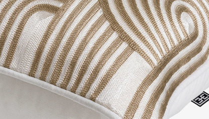 Abaças 60 X 40 Scatter Cushion in Beige & White