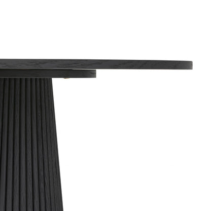 Leckford Ribbed Occasional Table | Black Oak