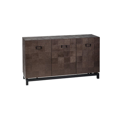 Paragon Cabinet 3 Door Leather Shagreen