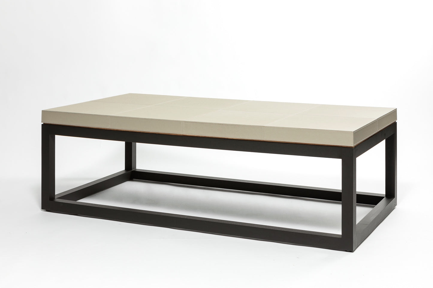 Linea D’Oro Coffee Table French Grey Leather