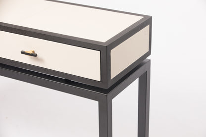 Bertie Console 2 Drawer Pumice Leather