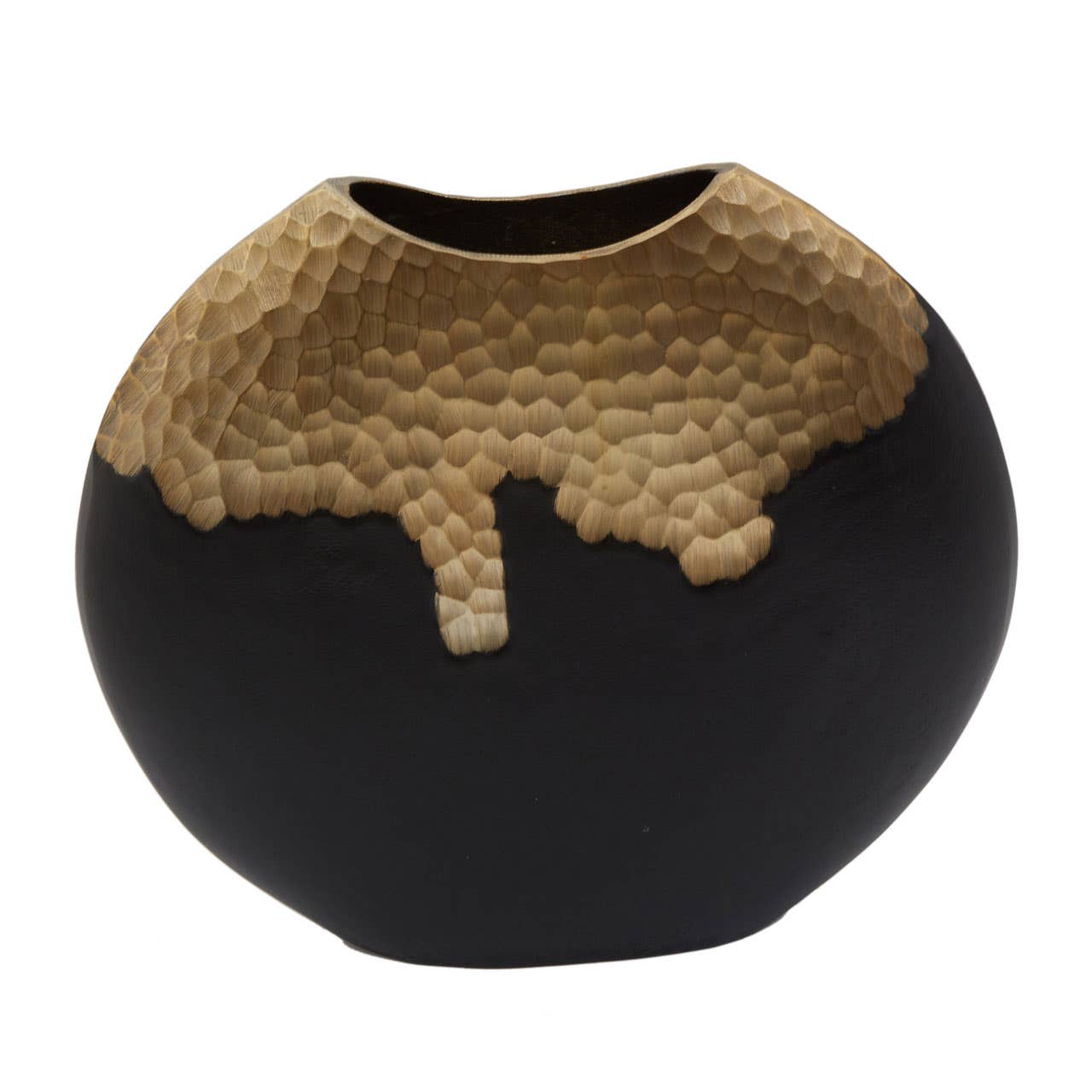 Daito Small Black and Gold Round Vase