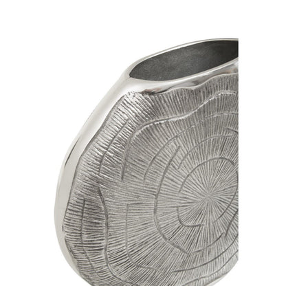 Silva SmallOak Effect Silver Finish Vase