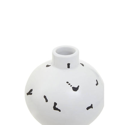 Tundra White and black Small Vase