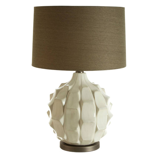 Usha Table Lamp With Grey And Brown Shade