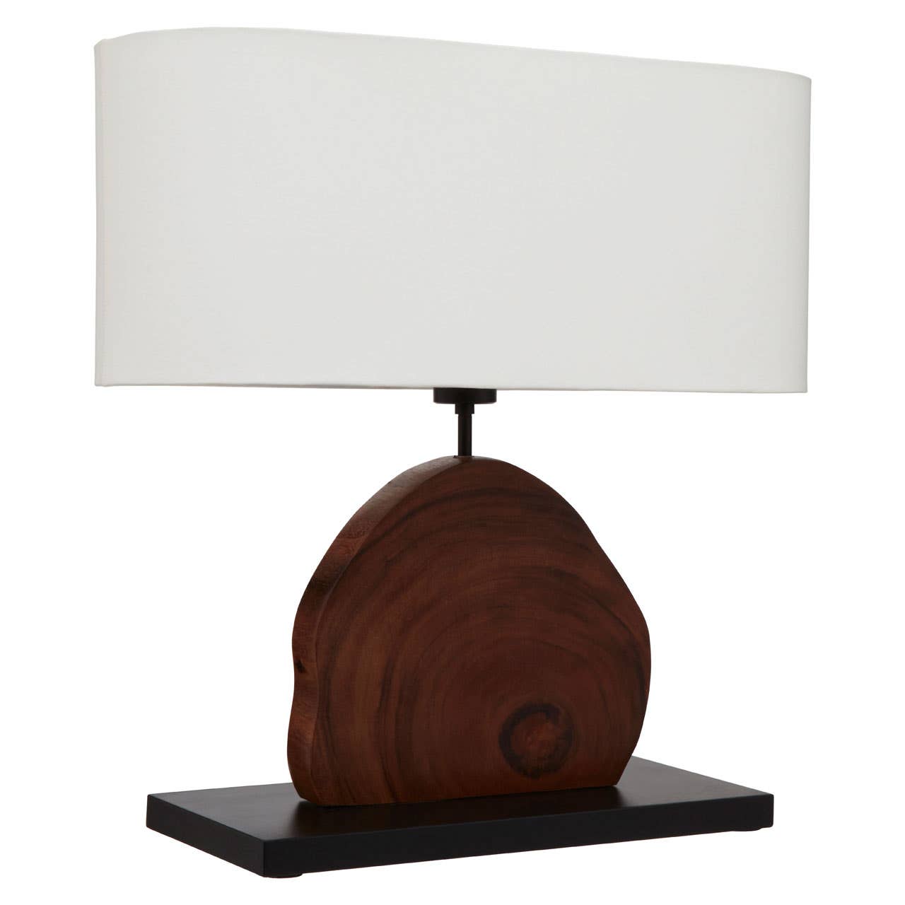 Hestina Table Lamp with Curved Wood Base