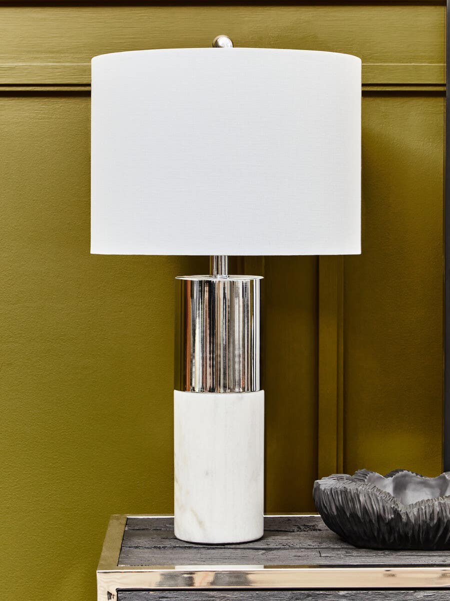 Eben Chrome Base Table Lamp