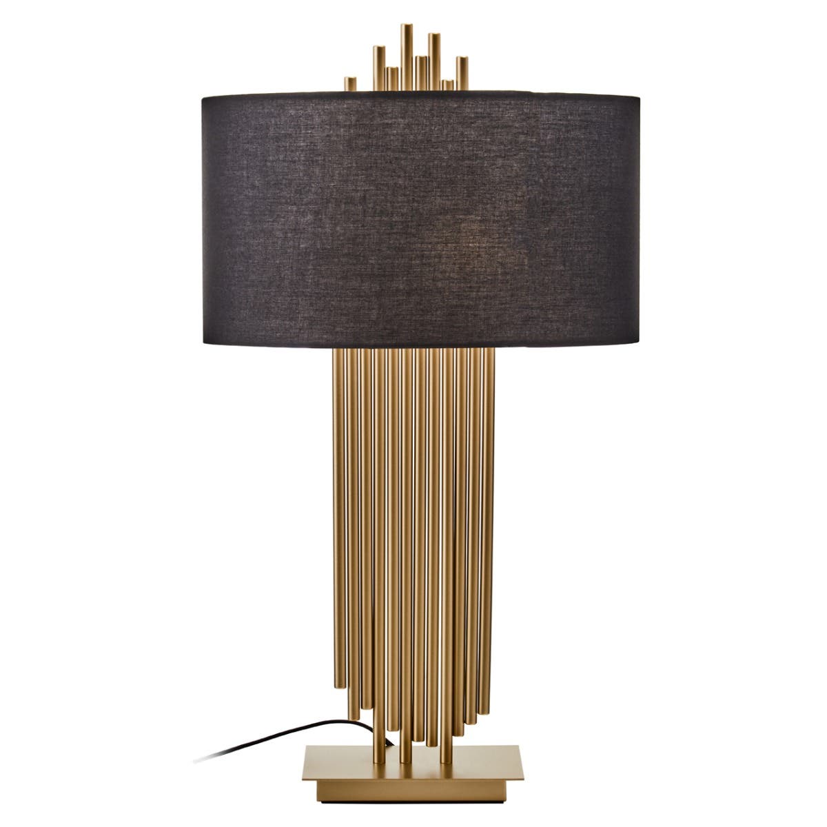 Impero Table Lamp With Black Linen Shade