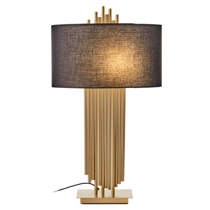 Impero Table Lamp With Black Linen Shade