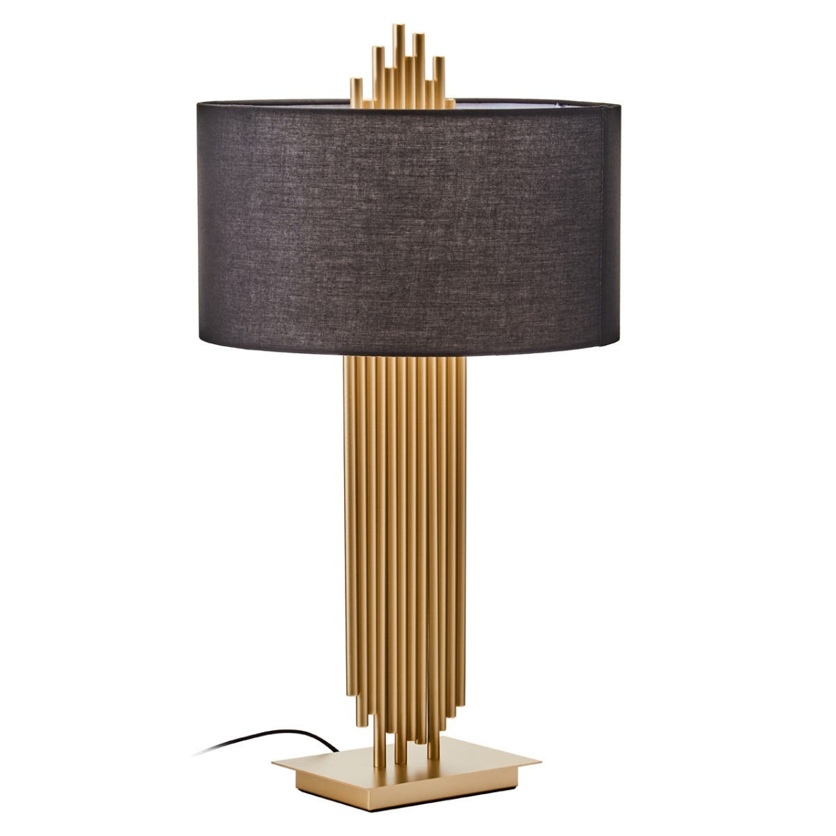 Impero Table Lamp With Black Linen Shade