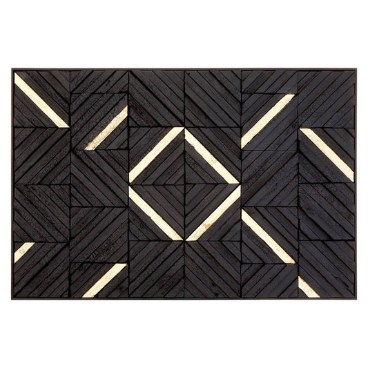 Modello Black Wood Carving Wall Art