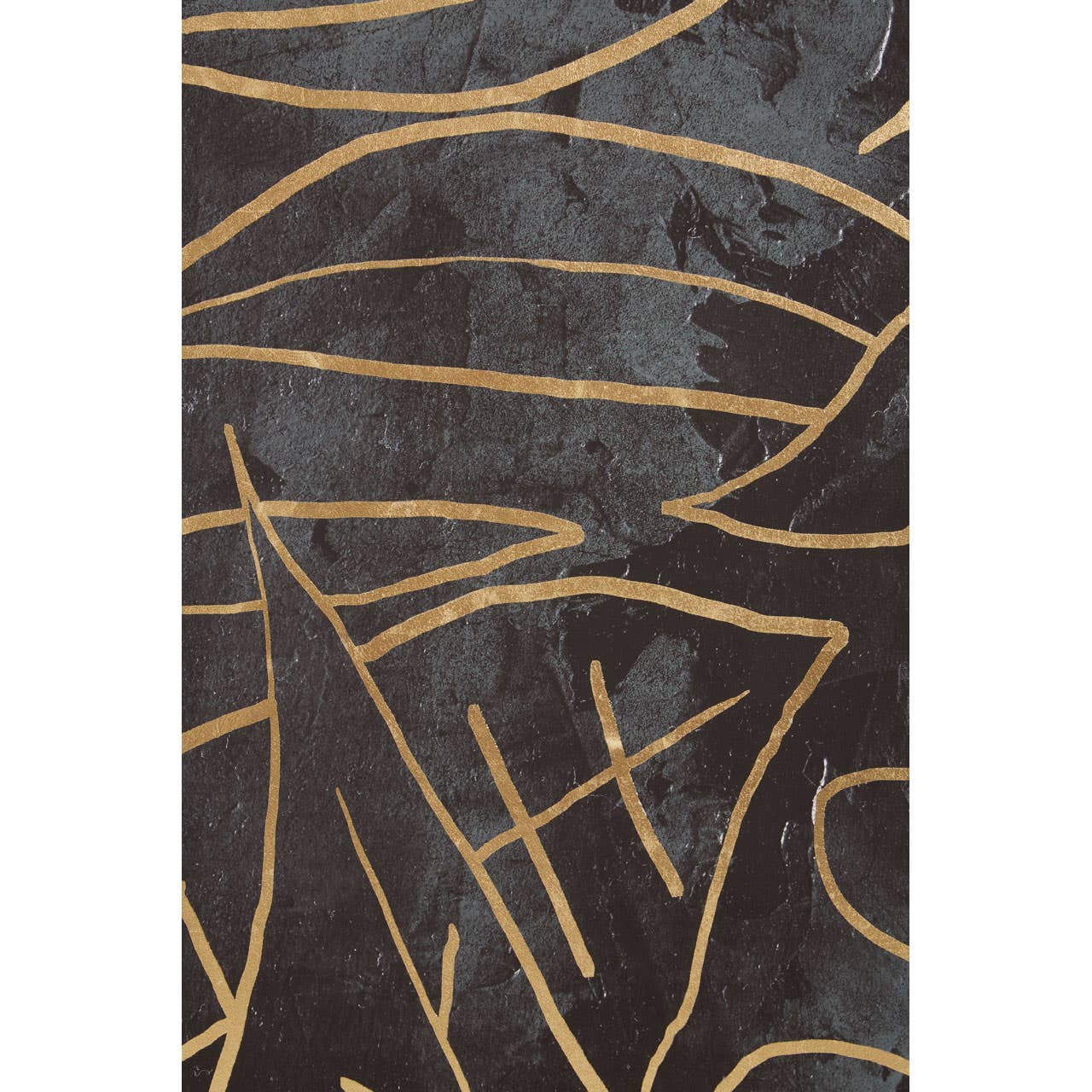 Astratto Canvas Black and Gold Wall Art