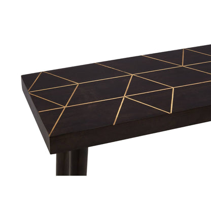 Naro Mango Wood And Gold Finishing Console Table