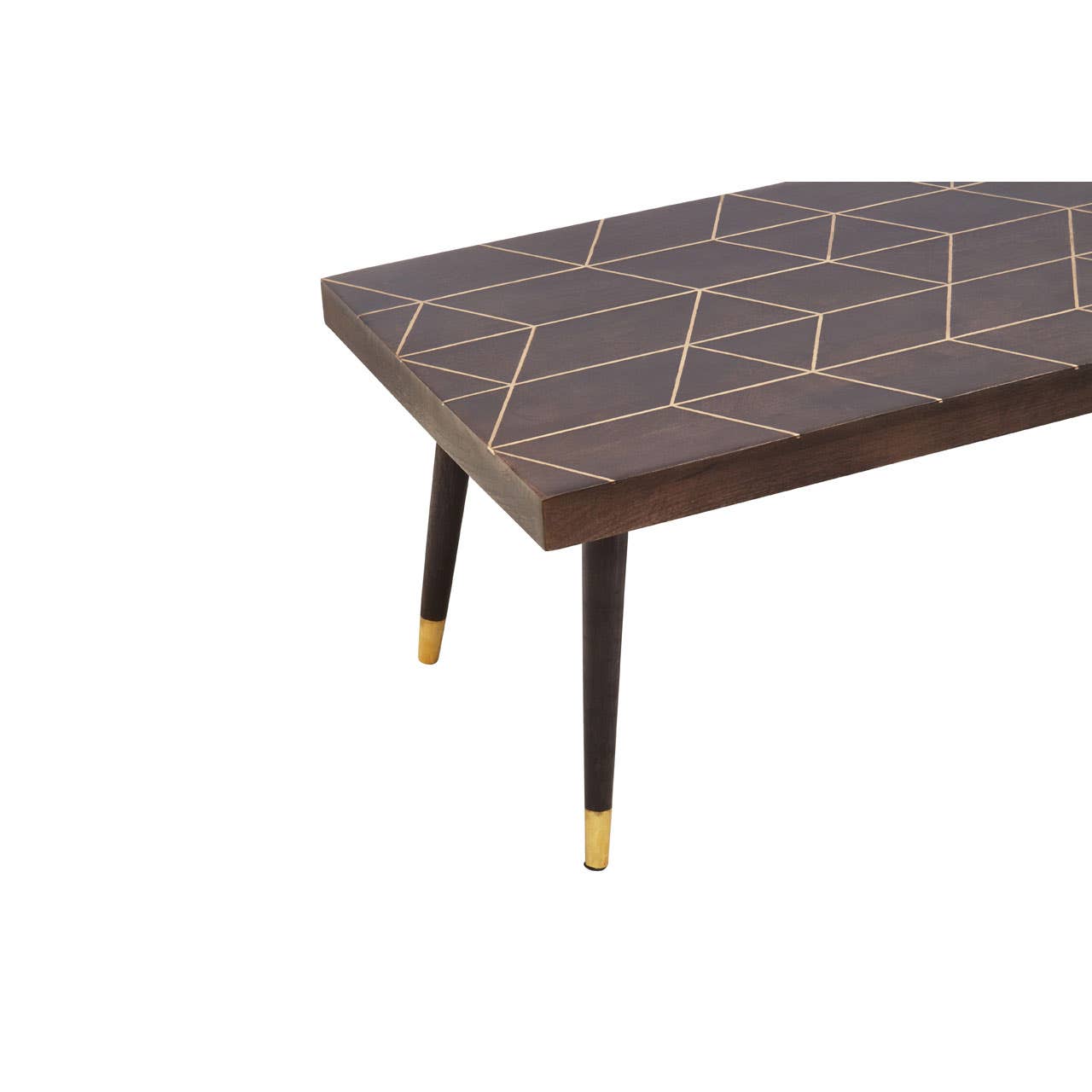 Naro Mango Wood And Gold Finishing Coffee Table