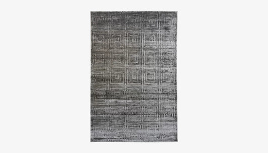 Iggy 200 X 300cm Patterned Rug in Anthracite Colour