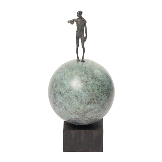 Bronze Figure On Globe 1