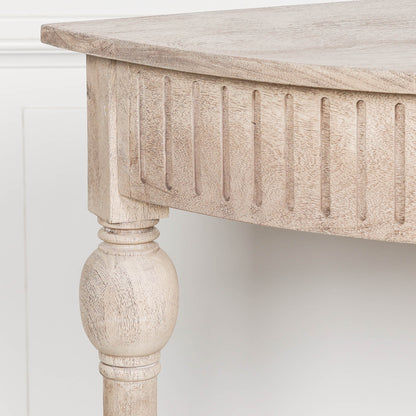 Acacia Wooden Curved Console