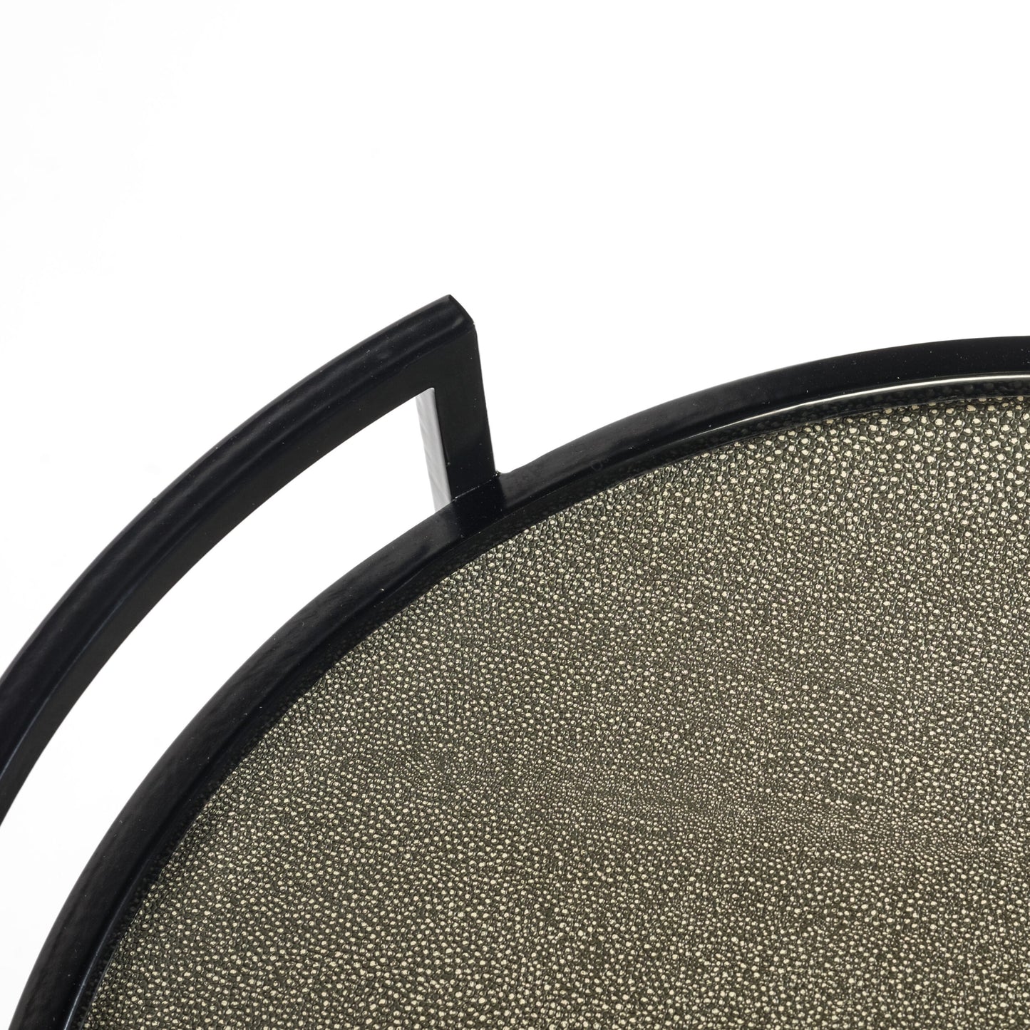 Cocktail Table Round Shagreen Leather