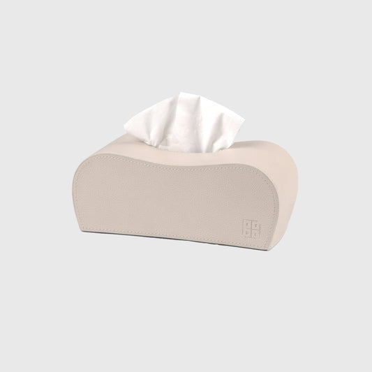 Curve Tissue Box Pumice Leather