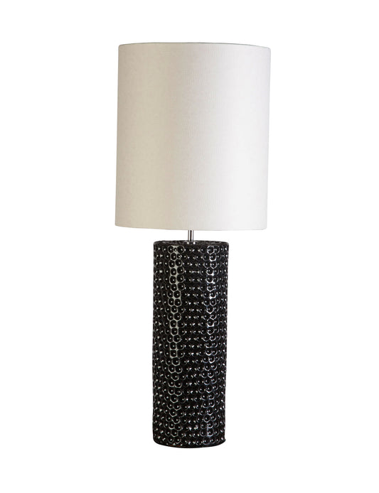 Dimple Ceramic Lamp Carbon