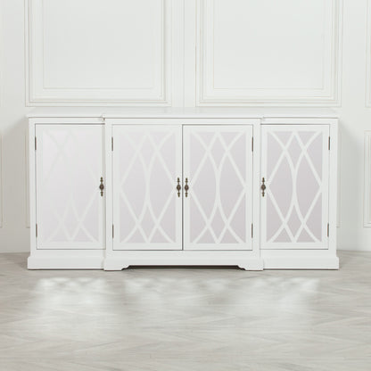 Breakfront White Mirror Front Sideboard