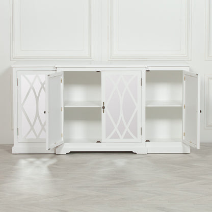 Breakfront White Mirror Front Sideboard