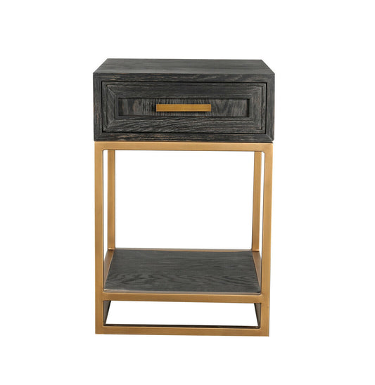 Renmin Side Table Carbon Oak 40cm