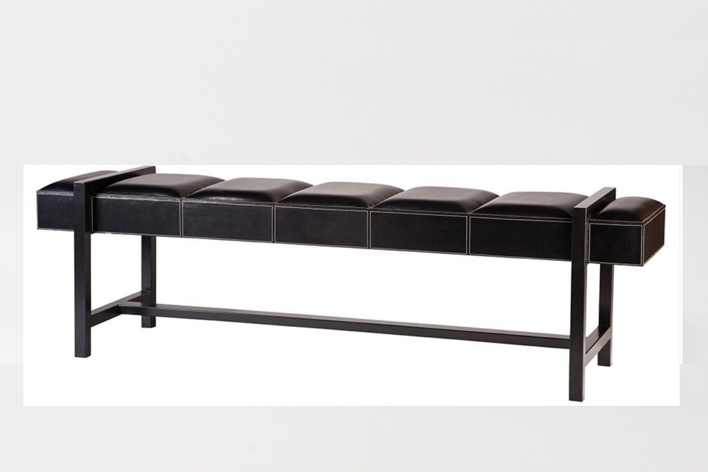 Slide Bench Black Leather