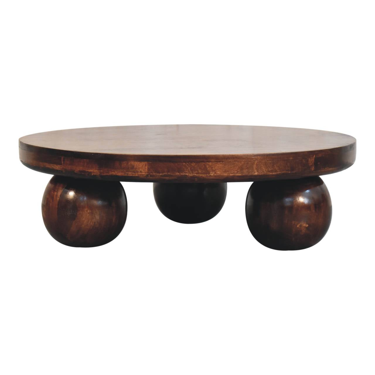 California Walnut Coffee Table with Ball Feet