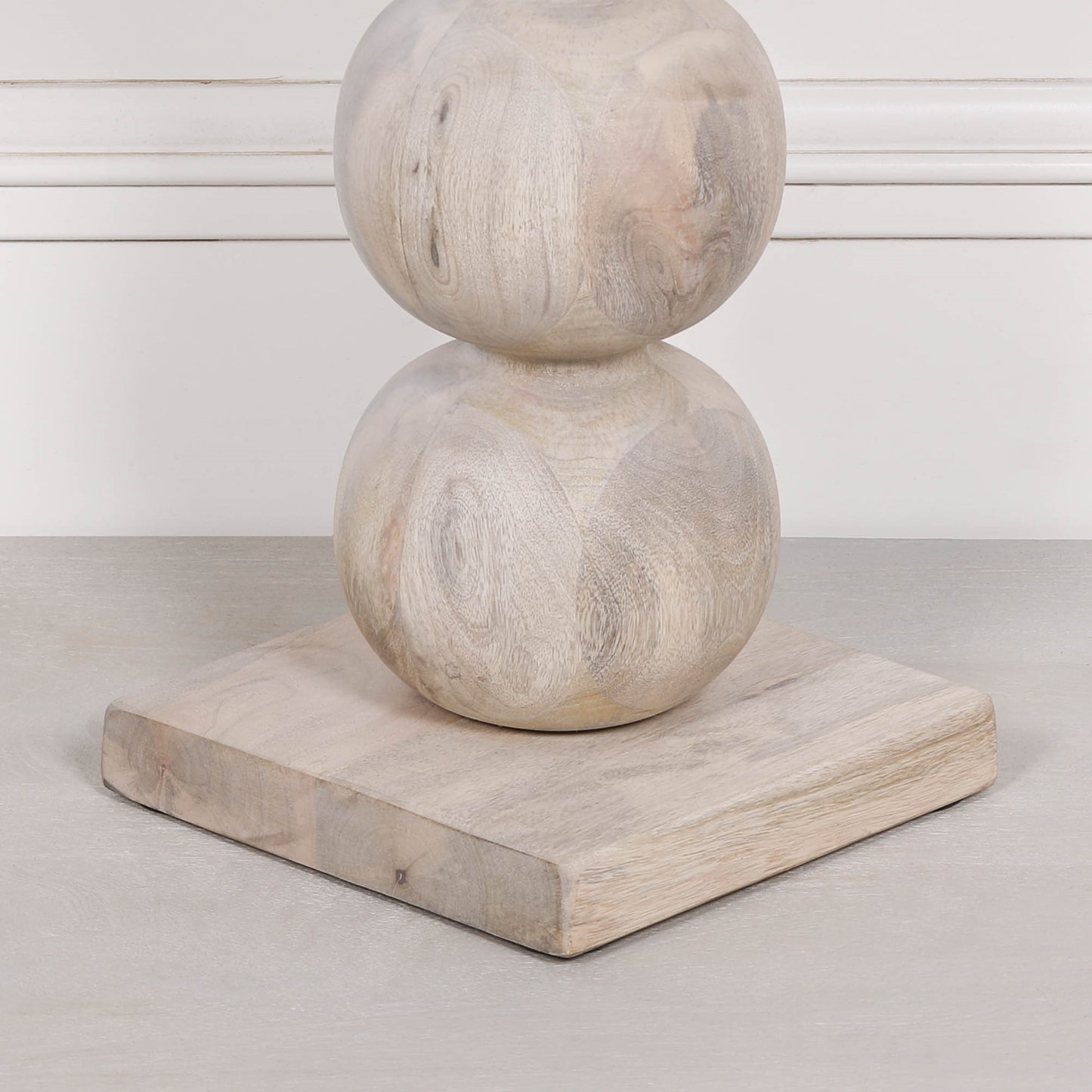 Blanchie Wooden Stacked Ball Side Occasional Table