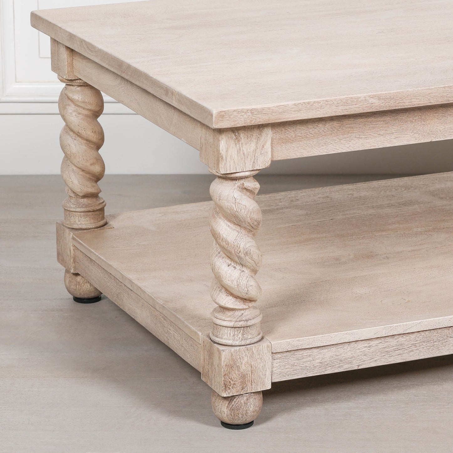 Acacia Twist Column Coffee Table