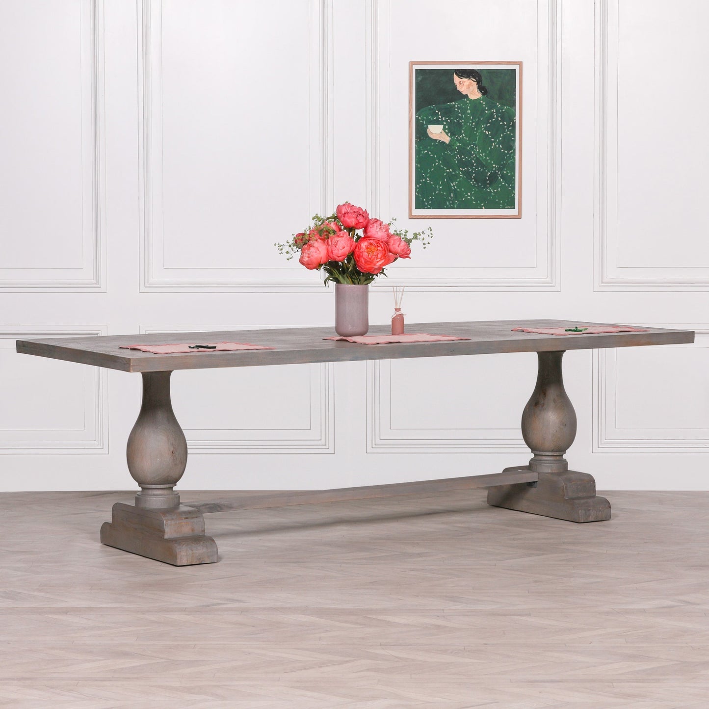 Wooden Rustic Rectangular Dining Table 260cm